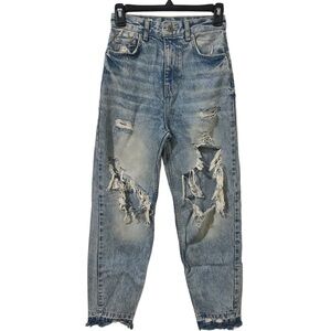 Bershka Distressed Blue Jeans